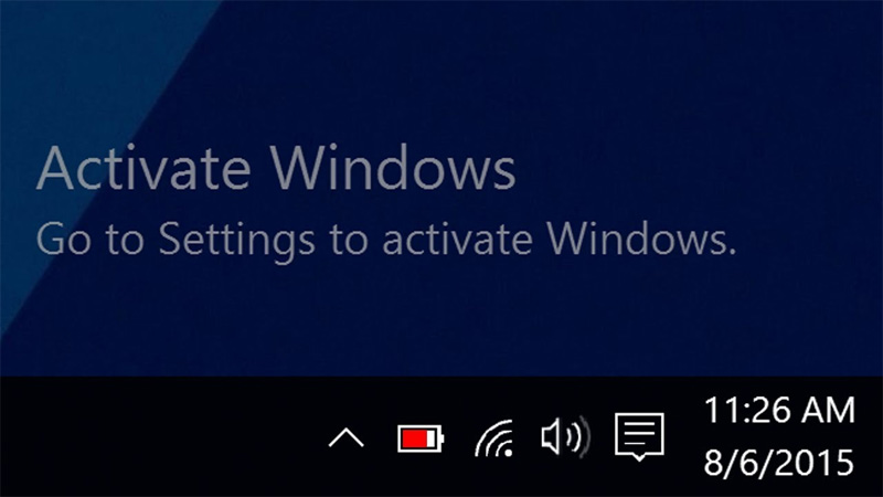 Activate Windows prompt